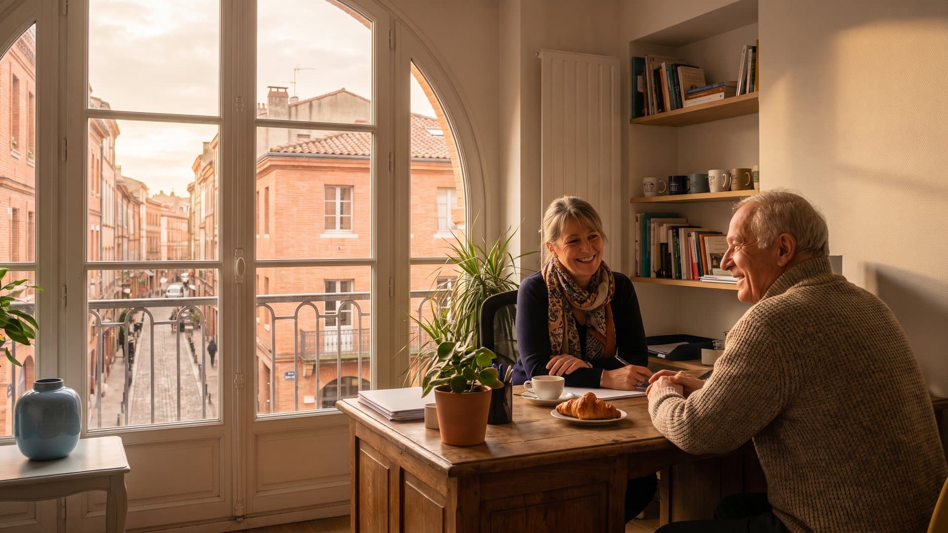 Une réceptionniste qui répond à la question d'un client